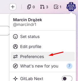 GitLab Preferences - Add SSH Key