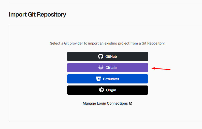 Vercel Import from GitLab